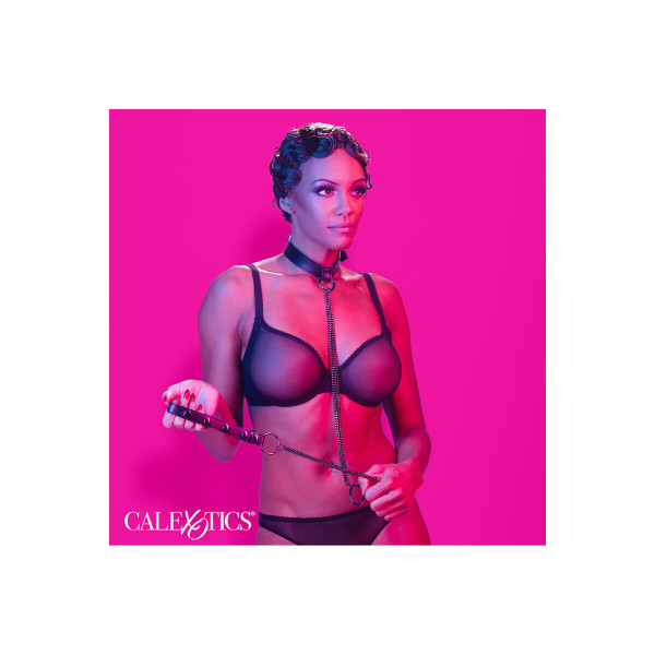 CALEXOTICS - EUPHORIA COLLAR HALTER Y CORREA CON CADENA