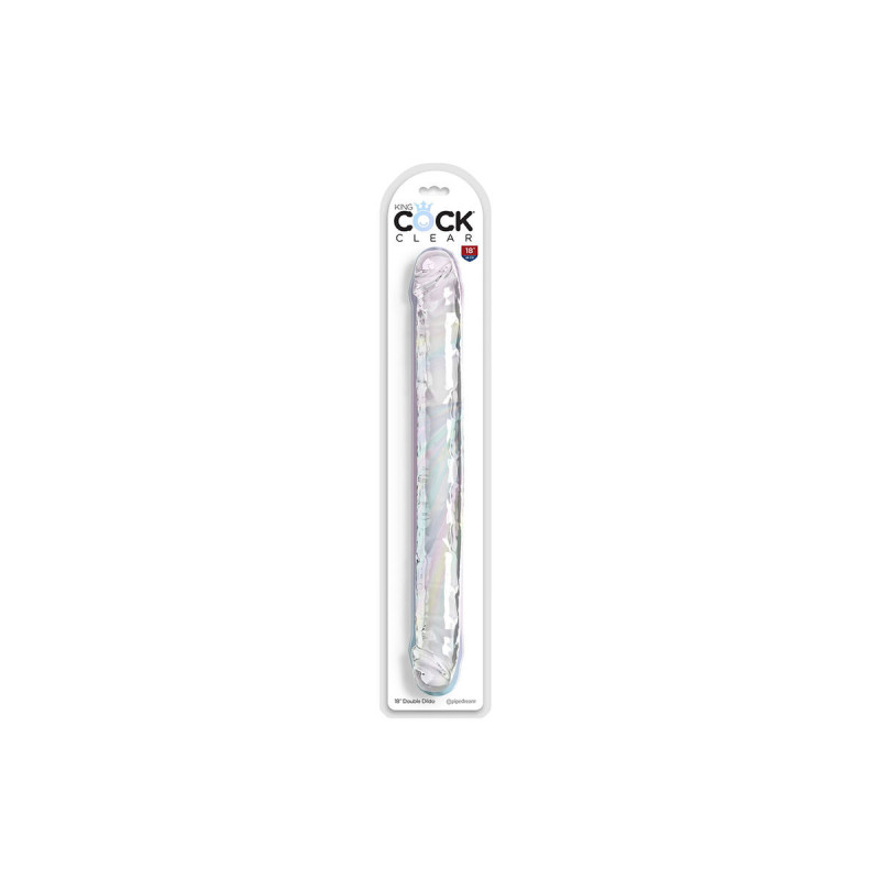 King Cock - Double Trouble Dildo Doble 46 Cm Transparente | Vybes.it