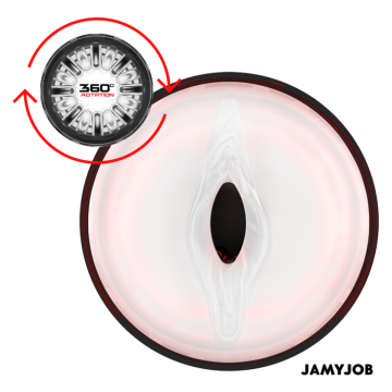 JAMYJOB - STORM MASTURBATORE VAGINALE AUTOMATICO CON 10 MODALITÀ, ROTAZIONE E SPINTA