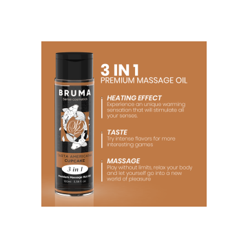 BRUMA - OLIO DA MASSAGGIO PREMIUM EFFETTO CALORE SAPORE CUPACKE 3 IN…