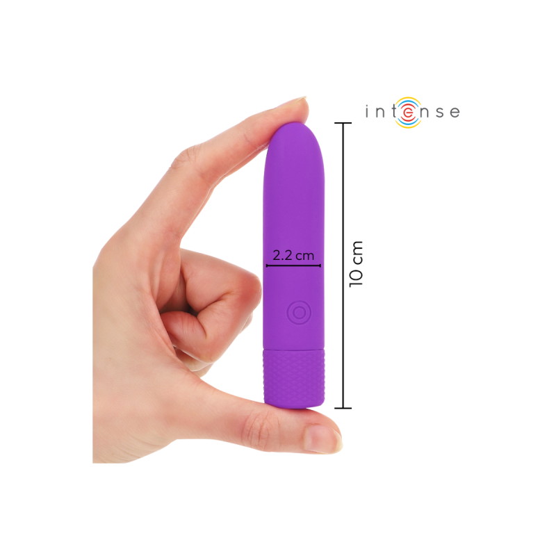 INTENSE - SYMONE USB RECHARGEABLE VIBRATING BULLET 8 VIBRATIONS PURPL…