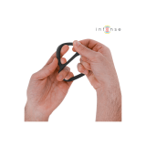 INTENSE - BOBBY DOPPIO ANELLO PER PENE IN SILICONE NERO - INTENSE FOR…