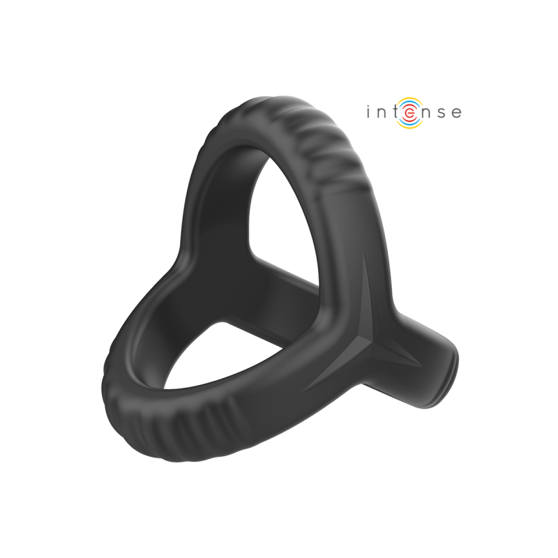INTENSE - CARSON DOUBLE SILICONE PENIS RING BLACK MODEL 4 - INTENSE F…