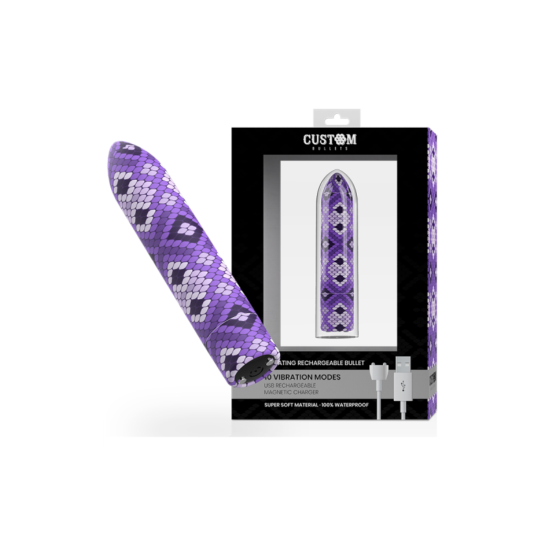 Custom Bullets - Bala Recargable Snake Lila 10 Intensidades |