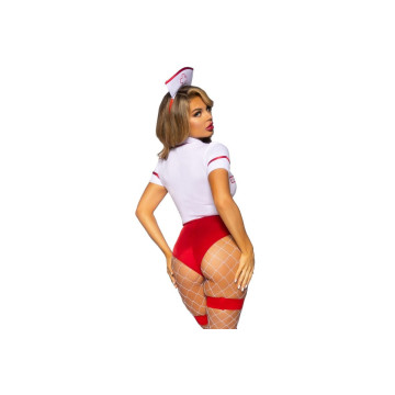 Leg Avenue - Costume D'infirmière Sexy Rouge/Blanc S | Vybes.it