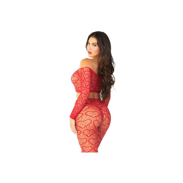 Leg Avenue - Crop Top + Strümpfe Rot Einheitsgrösse | Vybes.it