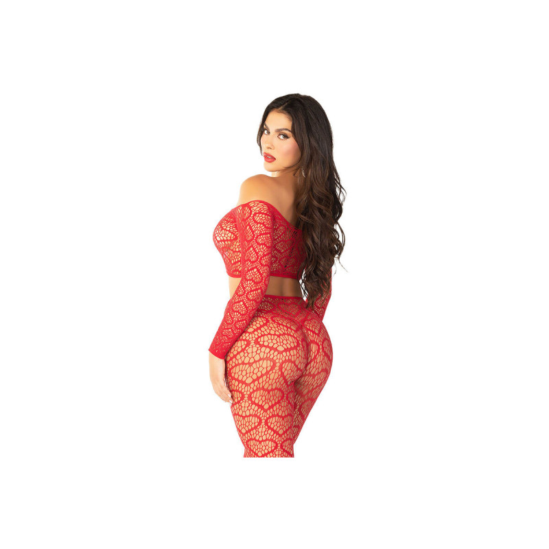 Leg Avenue - Crop Top + Strümpfe Rot Einheitsgrösse | Vybes.it