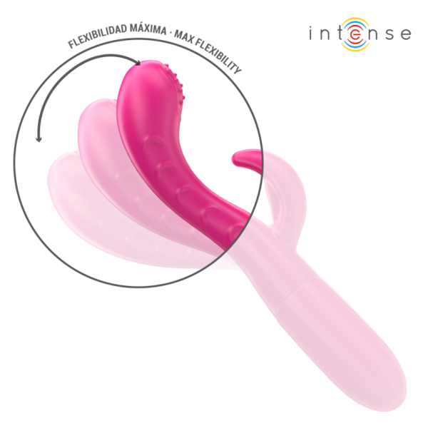 INTENSE - AMARA VIBRATOR MIT STIMULIERENDER ZUNGE 10 VIBRATIONEN ROSA