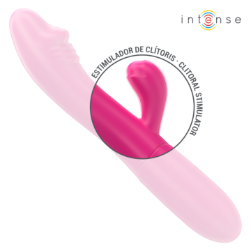 INTENSE - VIBRATORE FLESSIBILE IVY 10 VIBRAZIONI CON STIMOLAZIONE DELLA LINGUA ROSA