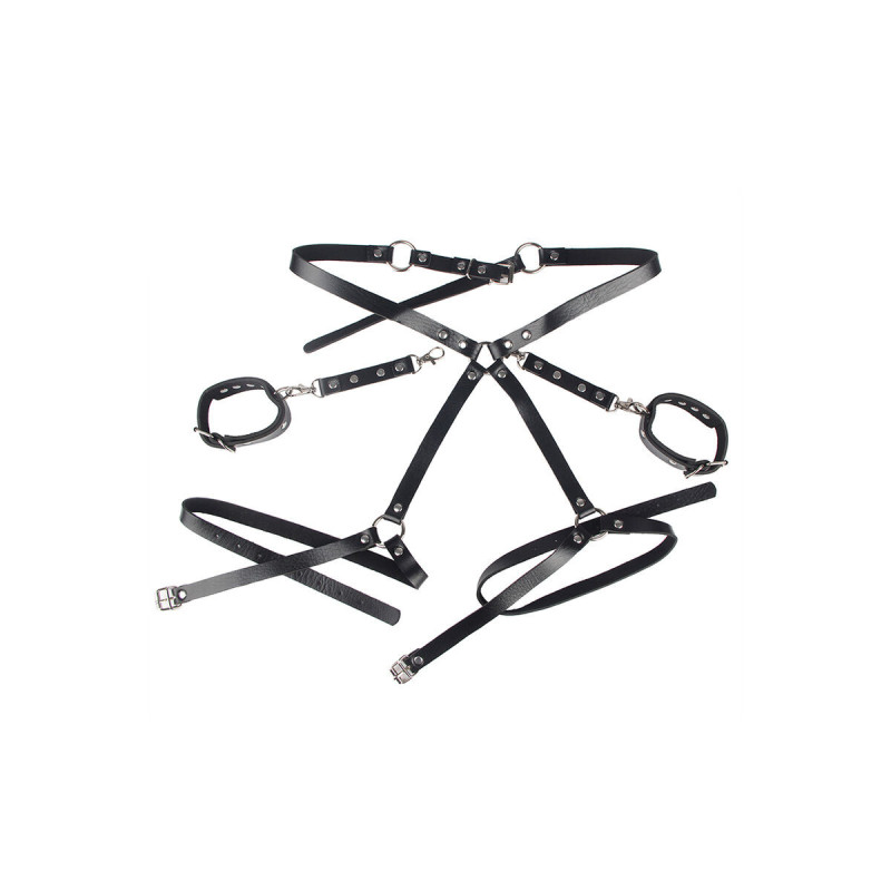 Subblime - 953690 Esposas Con Cinturón Bondage Negro Talla Única |