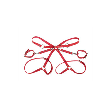 Subblime - 953706 Handschellen Mit Bondage - Gürtel Rot Eine Grösse