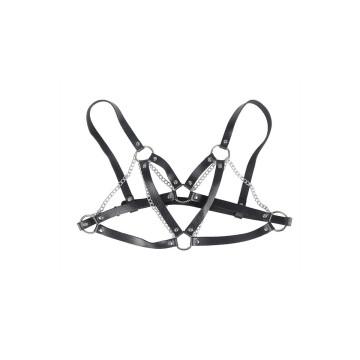 Subblime - 953713 Cinturón De Bondage Punk Hebilla Metal Negro