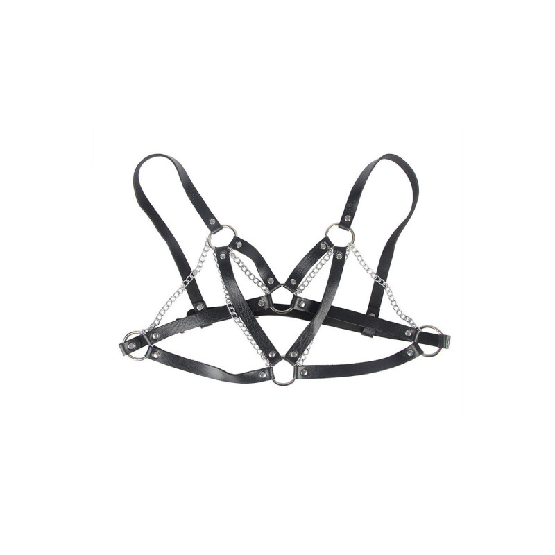 Subblime - 953713 Cinturón De Bondage Punk Hebilla Metal Negro
