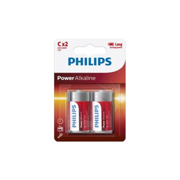 PHILIPS - PLAQUETTE PHILIPS POWER ALCALINE PILA C LR14 * 2 - PHILLIPS…