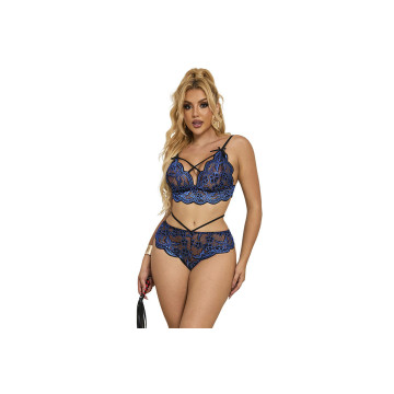 Subblime - 954062 Sujetador + Panties Encaje Azul S/M | Vybes.it