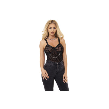 Subblime - 954260 Body Con Cadenas + Ligueros Negro S/M | Vybes.it