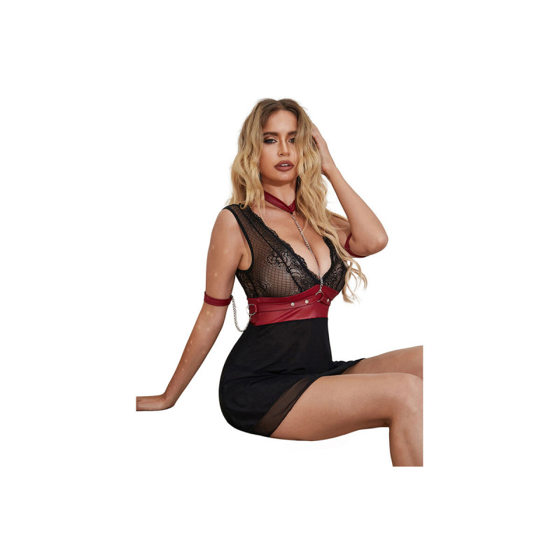 Subblime - 954420 Vestido Bondage De Encaje Negro S/M | Vybes.it