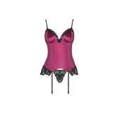 Livco Corsetti Fashion - Agrafena Cf 90436 Corset + Tanga Burdeos