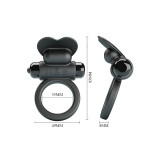 Pretty Love - Debonaire Anillo Vibrador Conejo 10 Vibraciones Negro