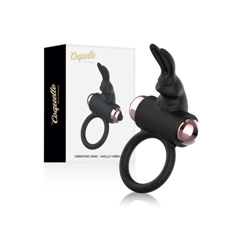 Coquette Chic Desire - Cock Ring Anillo Vibrador Negro / Gold |