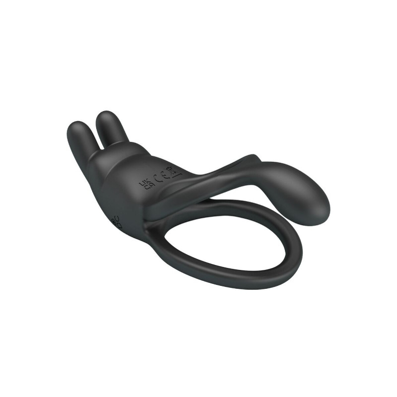 Pretty Love - Seth Doble Anillo Vibrador Rabbit 7 Vibraciones Negro