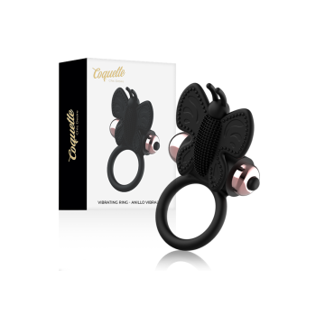 Coquette Chic Desire - Cock Ring Butterfly Anillo Vibrador Negro /