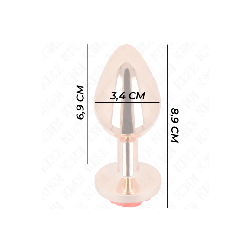 KINK - ROSA GOLDENER ANALSTECKER MIT ROTER ROSE M - KINK PLEASURE PLU…