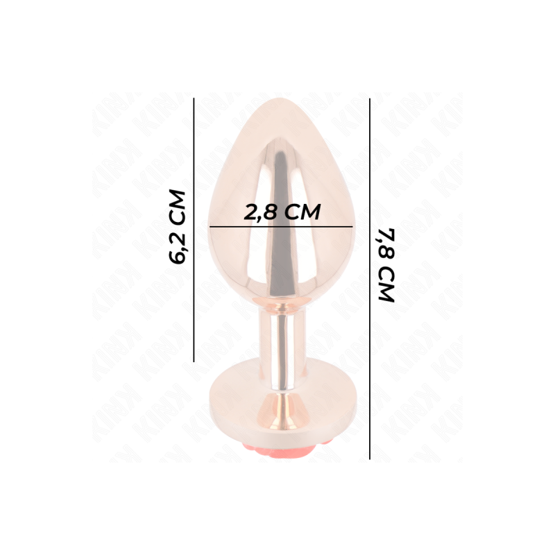 KINK - ROSA GOLDENER ANALSTECKER MIT ROTER ROSE S - KINK PLEASURE PLU…