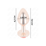 KINK - PLUG ANALE IN ORO ROSA CON ROSA ROSSA S - KINK PLEASURE PLUGS…