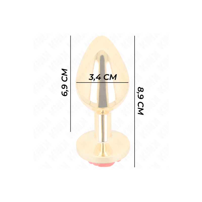 KINK - PLUG ANAL OR ROSE ROUGE TAILLE M - KINK PLEASURE PLUGS - Bouch…