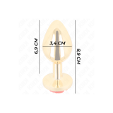 KINK - PLUG ANALE ORO ROSA ROSSO TAGLIA M - KINK PLEASURE PLUGS - Plu…