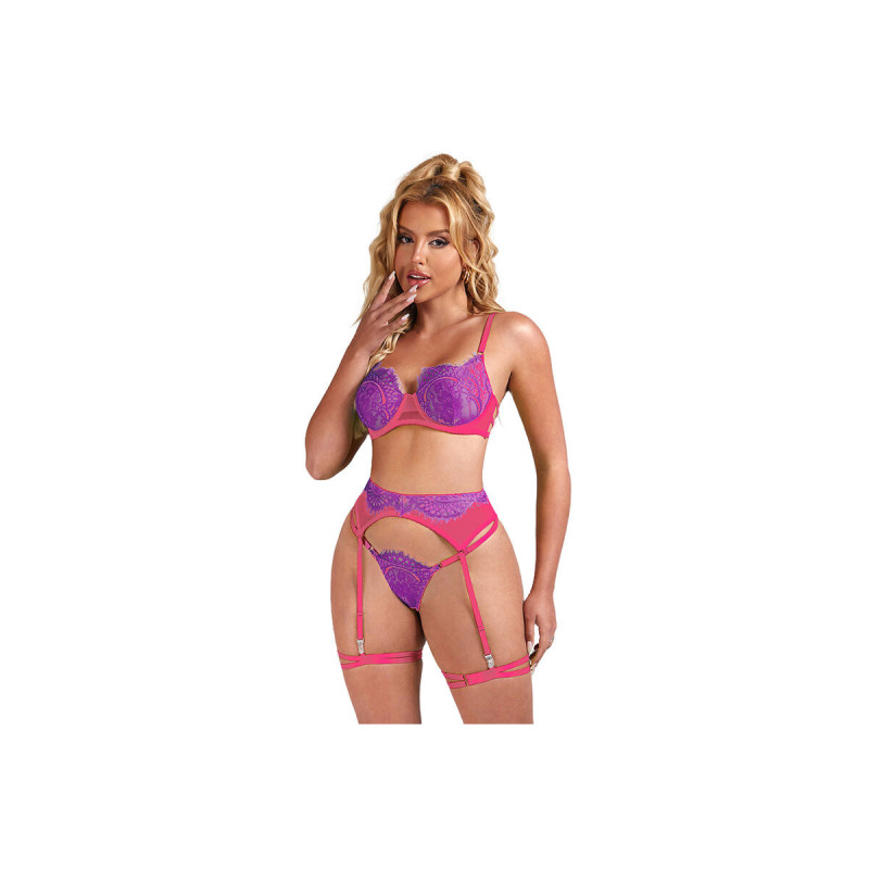Subblime - 955359 Bh - Set Mit Spitze Und Strumpfbändern Rosa Und