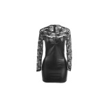 Subblime - 955601 Langärmeliges Kleid Mit Schwarzer Spitze L/Xl |