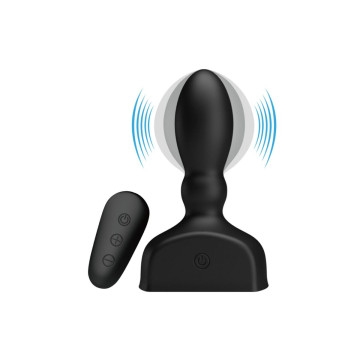 Mr Play - Télécommande De Plug Anal Gonflable Noir | Vybes.it