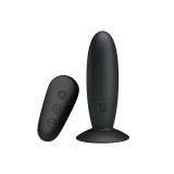 MR PLAY - PLUG ANAL CON VIBRACIÓN NEGRO CONTROL REMOTO