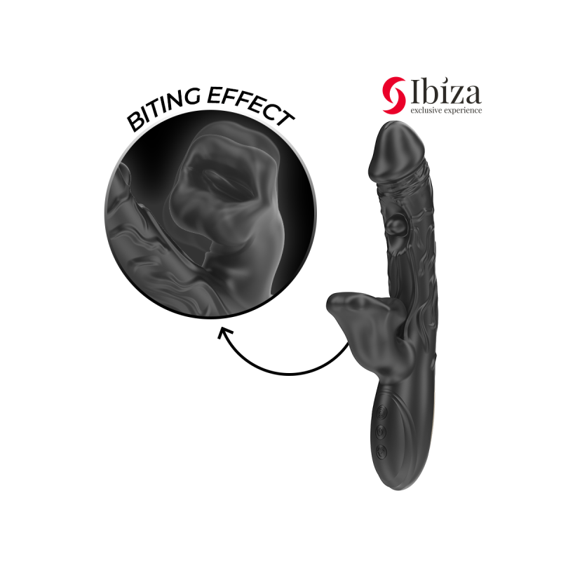 IBIZA - VIBRATOR AND CLITORIS STIMULATOR WITH BITING AND ROTATION EFF…