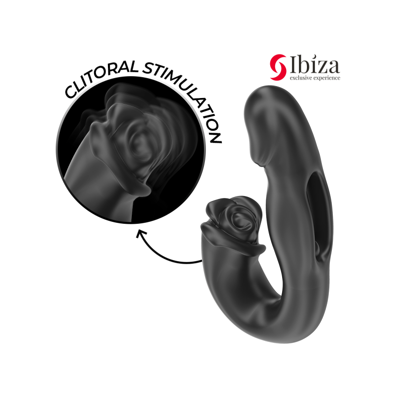 IBIZA - VIBRATORE ROSE EFFETTO FLICKING E STIMOLATORE DEL CLITORIDE -…