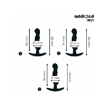 Addicted Toys - Set De 3 Plug Anal Silicona Modelo 1 | Vybes.it