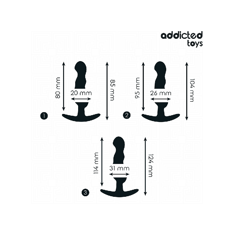 Addicted Toys - Set De 3 Plug Anal Silicona Modelo 1 | Vybes.it