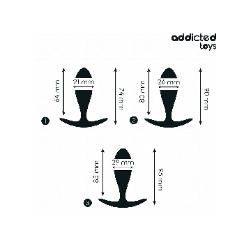 Addicted Toys - Set De 3 Plug Anal Silicona Modelo 2 | Vybes.it
