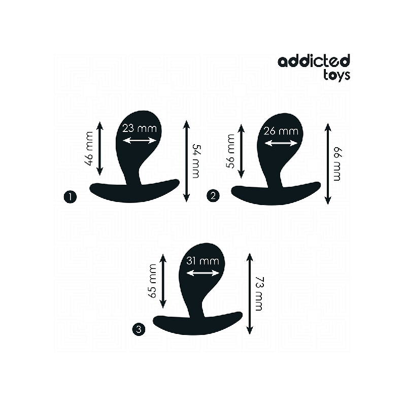 Addicted Toys - Lot De 3 Plug Anal Modèle 3 | Vybes.it