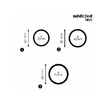 ADDICTED TOYS - SET OF SILICONE RINGS MODEL 2 - Cockrings without vib…
