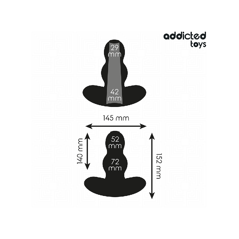 Addicted Toys - Plug Anal Hueco Silicona Talla Xxl 15,2 Cm |