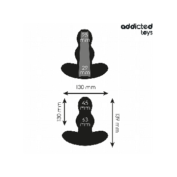 Addicted Toys - Hollow Anal Plug Silicone Size Xl 13.9 Cm | Vybes.it