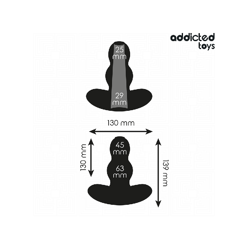 Addicted Toys - Hollow Anal Plug Silicone Size Xl 13.9 Cm | Vybes.it