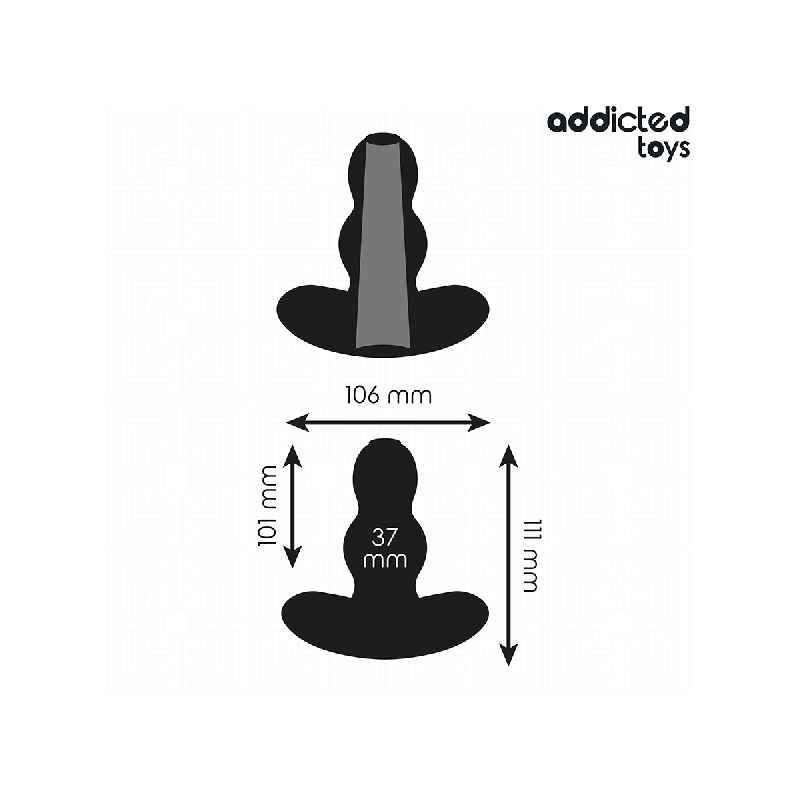 Addicted Toys - Hollow Anal Plug Silicone Size L 11.1 Cm | Vybes.it
