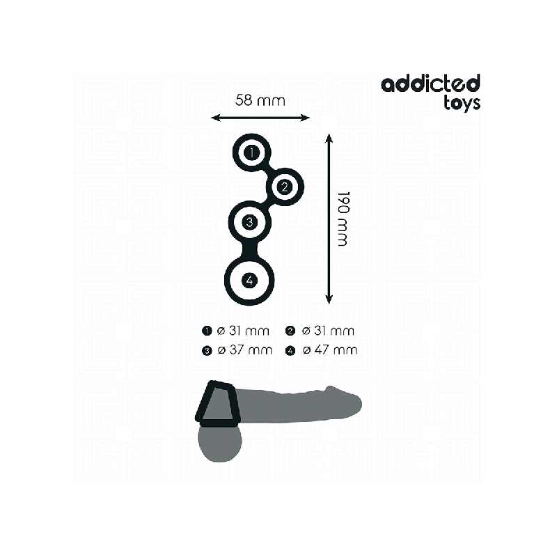 Addicted Toys - Anillo Para El Pene Con Divisores Para Testículos |