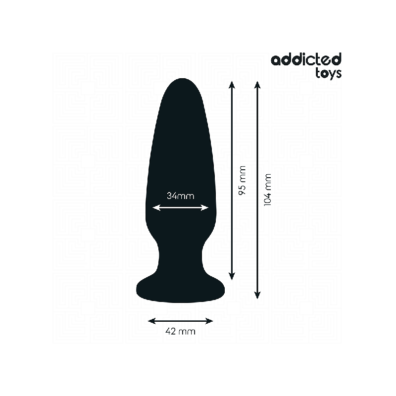 Addicted Toys - Anal Plug With Jewel Silicone Size M 10.4 Cm |