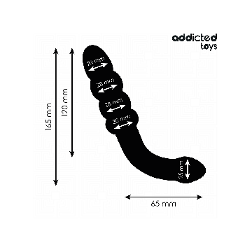 Addicted Toys - Masajeador Anal Doble Silicona 16,5 Cm | Vybes.it