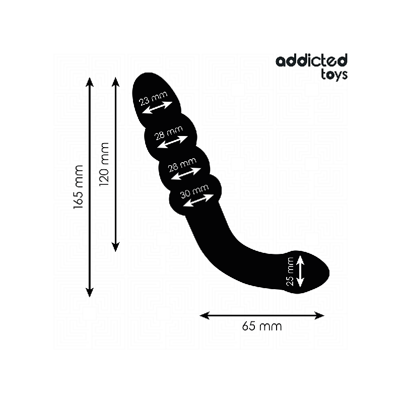 Addicted Toys - Double Anal Massager Silicone 16.5 Cm | Vybes.it